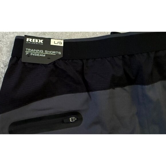 RBX NWT Mens Large Training Shorts 7" Inseam Lightweight Moisture-Wicking Quick- - Picture 10 of 16